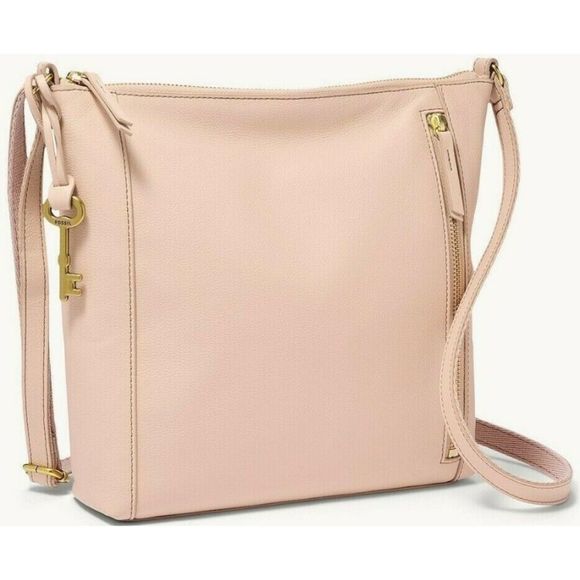Fossil Tara Crossbody Dusty Rose Leather Handbag - Picture 1 of 11